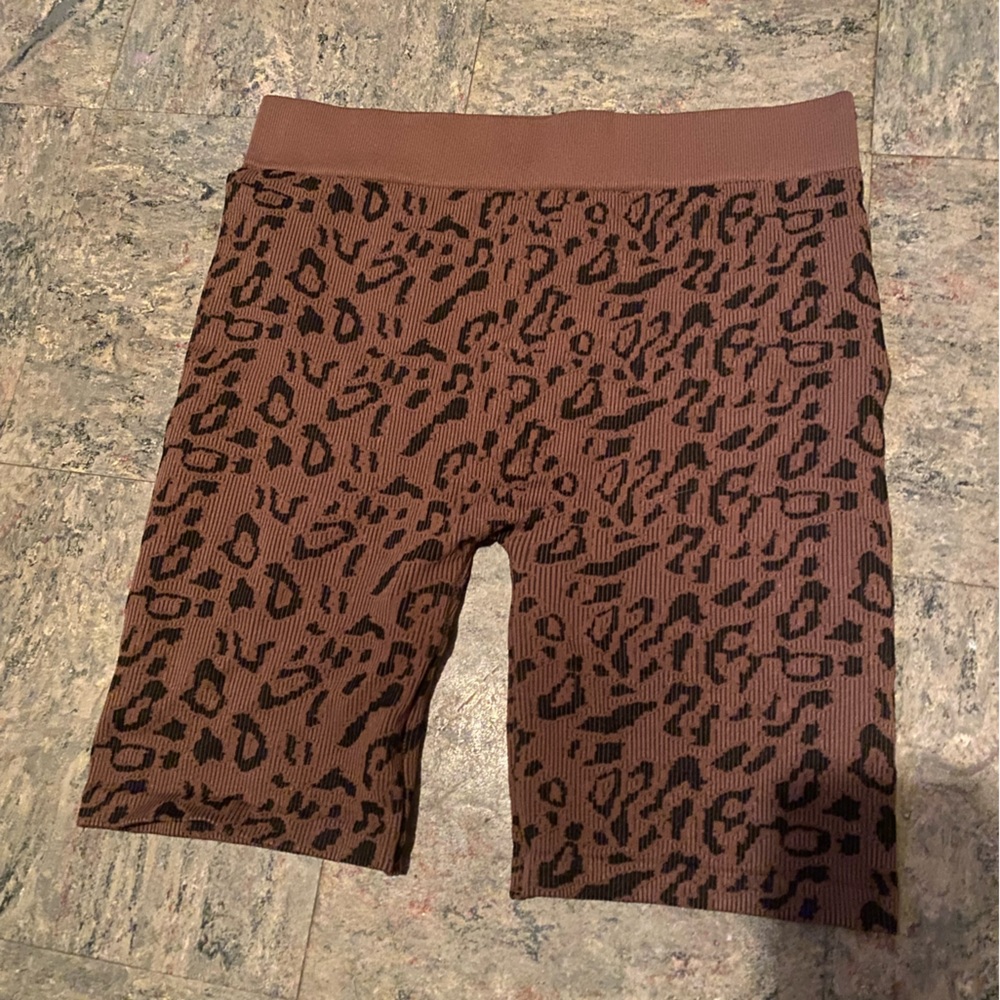 Leopard Print Gym Shorts